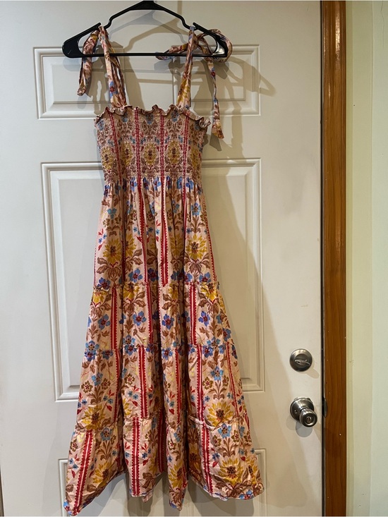 Hill House Dresses & Skirts - Hill House The Nap Dress Smocked Floral Tie-Shoulder Maxi Dress Size Medium